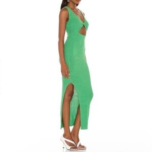 Bec & Bridge Riviera Knit Midi Dress in Bottle Green size 4